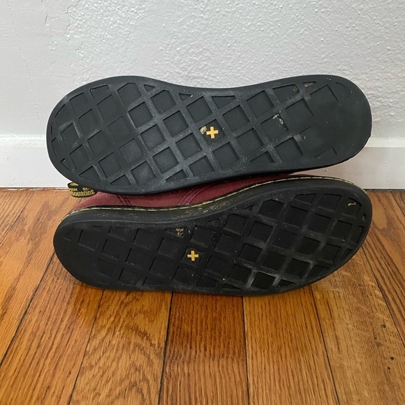 Dr Martens Shoreditch Red Canvas Lace Up Combat Grunge Boots Women’s 7 - Picture 7 of 9